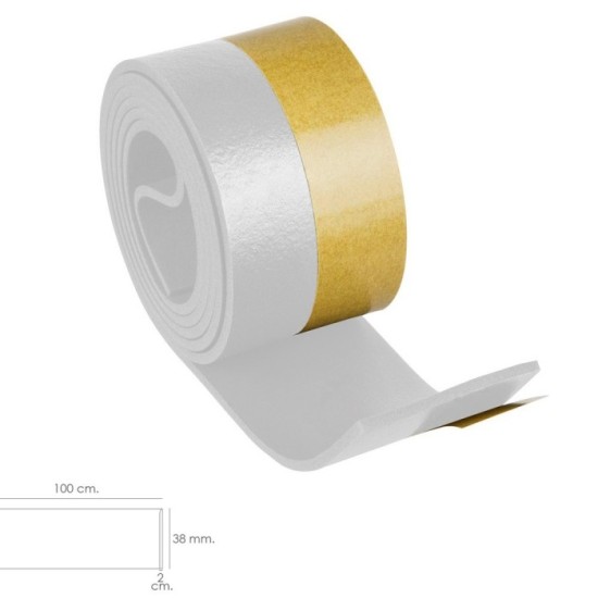 Burlete Umbral Autoadhesivo PVC Flexible Blanco al por Mayor | Almacén de Ferretería