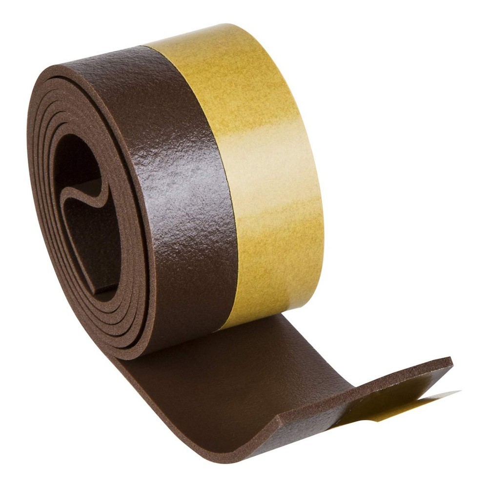 Burlete Umbral Autoadhesivo PVC Flexible Marron al por Mayor | Almacén de Ferretería