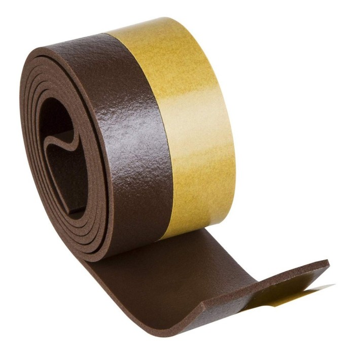 Burlete Umbral Autoadhesivo PVC Flexible Marron al por Mayor | Almacén de Ferretería