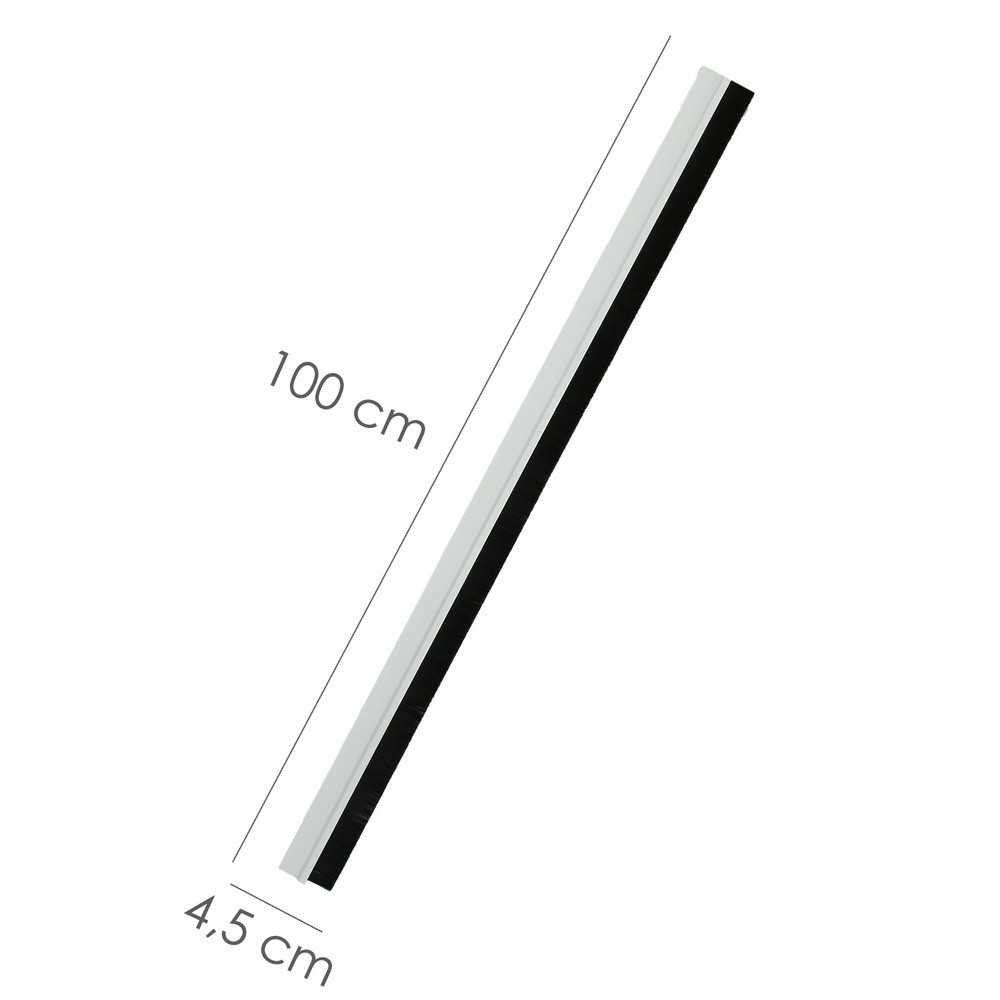 Burlete Pvc Con Cepillo, Para Puertas, Color Blanco 1 Metro al por Mayor | Almacén de Ferretería