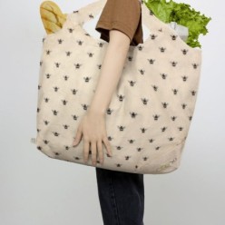 Bolsa Compra Algodon Organico 100% Plegable 52x47 cm,
