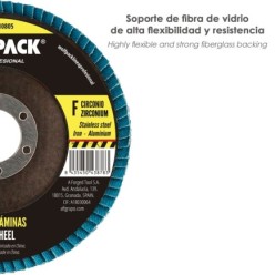 Disco Laminas Lija Circonio 115x22 mm, Grano  40