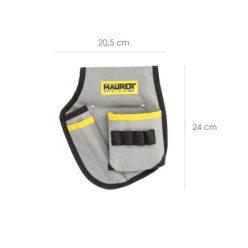 Funda Bolsa Porta Herramientas Para Cinturon Con 3 Bolsillos y 4 Elasticos, Portaherramientas Electricista Multibolsillos