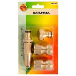 Set Riego 4 piezas Para Mangueras 1/2" Fabricado en laton,