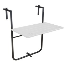 Mesa Plegable Colgante Para Balcones / Terrazas 36x60 cm, Altura Regulable