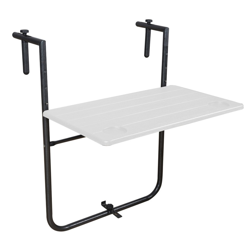 Mesa Plegable Colgante Para Balcones / Terrazas 36x60 cm, Altura Regulable