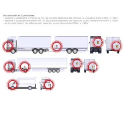 Rotulo / Pegatina Adhesivo Angulo Muerto Camion 25x17 cm, pegatina Angulo Muerto Francia Obligatoria