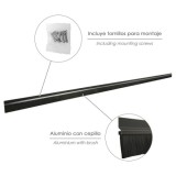 Burlete Para Puertas De Garaje Aluminio Negro Con Cepillo 2,5 m, Cepillo De Puerta, Burlete Garaje, Burlete Cepillo Cochera al p