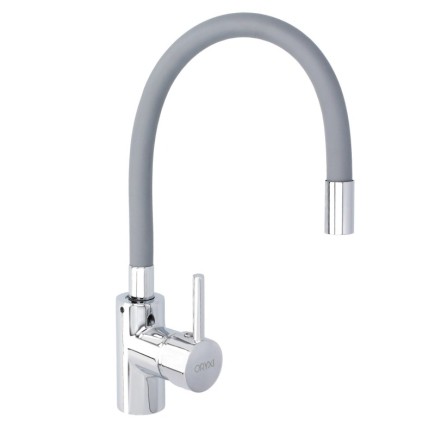 Grifo Monomando Fregadero Flexible Caño Alto, Grifo De Cocina Flexible Caño Alto,Cartucho ceramico Ø 35 mm,