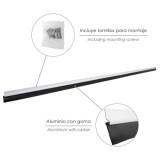Burlete Para Puertas De Garaje Aluminio Blanco Con Goma 2,5 m, Perfil Bajo Cochera Cepillo De Puerta, Burlete Garaje al por Mayo