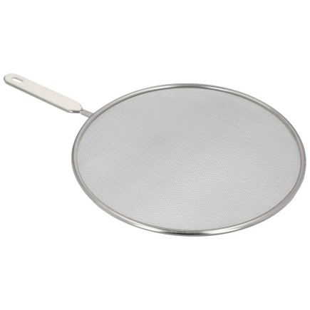 Tapa Anti Salpicaduras Ø 28 cm, Malla Acero Inoxidable, Con mango, Pantalla Antisalpicaduras,Tapa Sarten,Tapa ollas,Tapa aceite