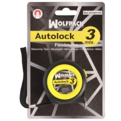 Flexometro Sistema Autolock Con Freno Automatico Longitud 3 Metros Ancho Cinta 16 mm, Magnetico, Cinta Metrica Freno Automatico