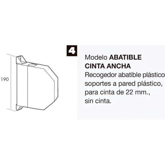 Recogedor Persiana Abatible Blanco Cinta 22 mm, al por Mayor | Almacén de Ferretería