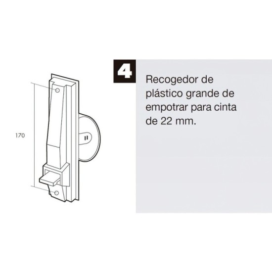 Recogedor Persiana Plastico Grande Cinta 22 mm, al por Mayor | Almacén de Ferretería