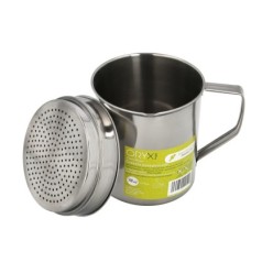 Grasera Acero Inoxidable Para Pescado Aceitera Aceite Usado 0,5 L, Con Colador y Tapa, Recipiente Reciclaje Aceite Usado Pescado