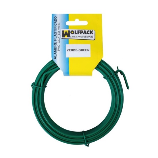 Alambre Plastificado (Rollo  5 Metros) Verde Nº 16 / 2,7 mm, al por Mayor | Almacén de Ferretería