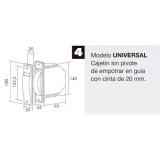 Recogedor Persiana Universal Blanco Cinta 20 mm, al por Mayor | Almacén de Ferretería