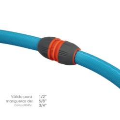 Reparador Universal Mangueras 1/2" 5/8" y 3/4", Facil de usar, Plastico Soft Touch,