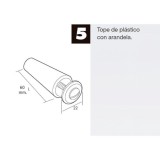 Tope Persiana Con Tornillo 60 mm, Negro al por Mayor | Almacén de Ferretería