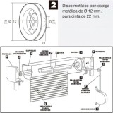Disco Persiana Metalico Espiga Metalica 150x60 Cinta 22 mm, al por Mayor | Almacén de Ferretería