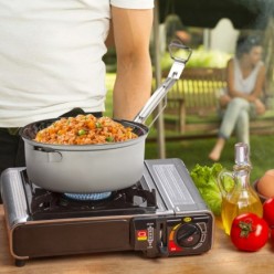 Fiambrera Metalica De Acero Inoxidable Con 2 Platos Ø 18 cm, Lunch Box, Fiambrera Metalica, Porta Alimentos Metalico,