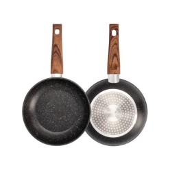 Sarten Aluminio Forjado Antiadherente Ø 20 x 4,5 cm, Mango Engomado / 5 capas / Acabado Piedra / Apta Para Todo Tipo de Cocinas