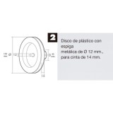 Disco Persiana Plastico Espiga Metalica 136x40 mm, Cinta 14 mm, al por Mayor | Almacén de Ferretería