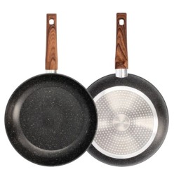 Sarten Aluminio Forjado Antiadherente Ø 28 x 5,5 cm, Mango Engomado / 5 capas / Acabado Piedra / Apta Para Todo Tipo de Cocinas