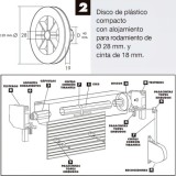 Disco Persiana Plastico Compacto para Rodamieto 120x40 mm,  Cinta 18 mm, al por Mayor | Almacén de Ferretería