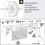 Disco Plastico Compacto Para Persianas, Rodamieto 120x40 mm, Para cintas hasta 20 mm, al por Mayor | Almacén de Ferretería