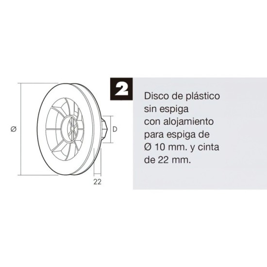 Disco Persiana Plastico Octogonal 160x60 mm, Cinta 22 mm, al por Mayor | Almacén de Ferretería