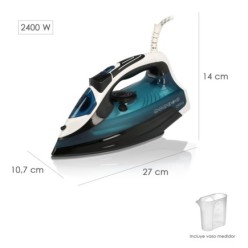 Plancha De Vapor Profesional 2,400 Watt, Vapor Constante y Golpe de Vapor, Suela Ceramica, Vapor Vertical, Sistema Antical,