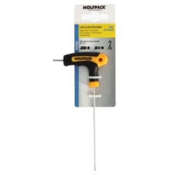 Llave Allen Con Bola Mango Bimaterial "Soft Touch" Forma T 2,0 mm, Acero Cromo Vanadio, Destornillador allen, llave hexagonal