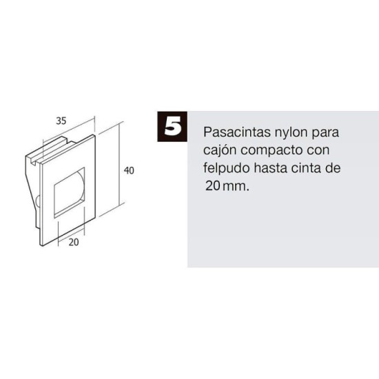 Pasacintas Persiana Compacto Rodillo Metal Cinta Hasta 20 mm, al por Mayor | Almacén de Ferretería