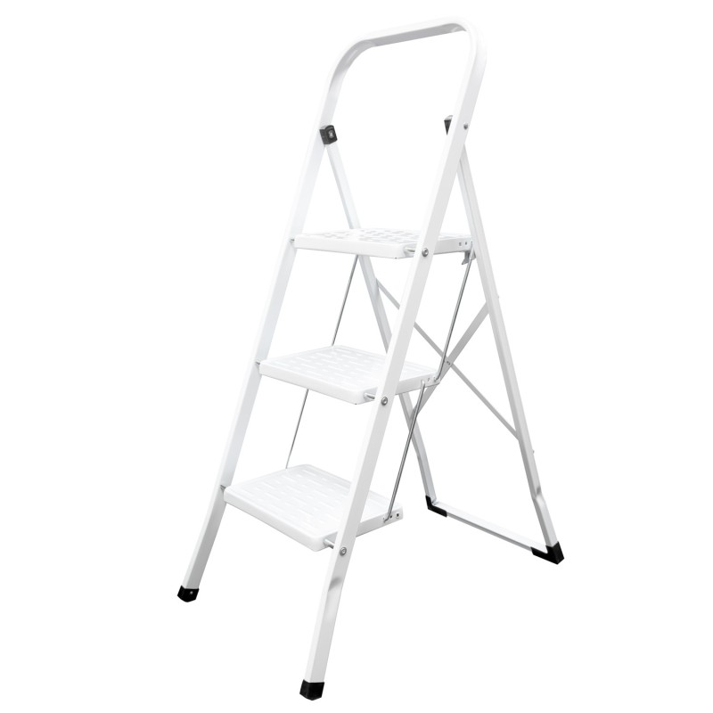 Escalerilla Acero 3 Peldaños Uso Doméstico,Escalerilla blanca