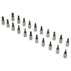 Juego Llaves De Vaso y Puntas 1/4" 46 Piezas, Con Apadtador, Cromo Vanadio, Kit Llave Combinada, Kit Carraca, Juego Llaves Vaso