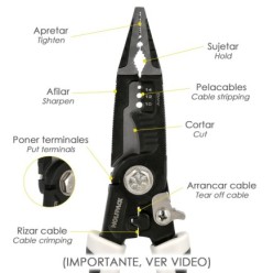 Alicates Multifuncion Especial Cables, Multiherramienta Electricista, Pelacables, Cortacables, Alicates Terminales, Alicates,