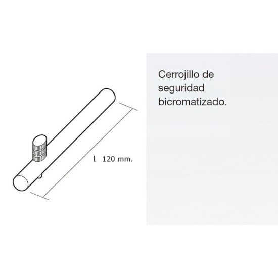 Cerrojillo Persiana Seguridad 120x5,5 mm, al por Mayor | Almacén de Ferretería