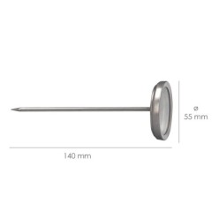 Termometro Analogico Para Cocina, Con Sonda, Ideal Hornos, Carnes, Asados, etc, Con Indicador De Temperatura Optimo Segun Carnes