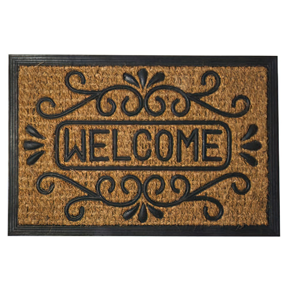 Felpudo Fibra Coco y Goma Welcome 40x60 cm, al por Mayor | Almacén de Ferretería