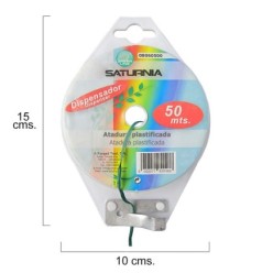 Atadura Plastificada Con Dispensador De 50 Metros, Ideal Para Entutorar, Jardin, Bonsais, Macetas, etc, Flexible y Duradero,
