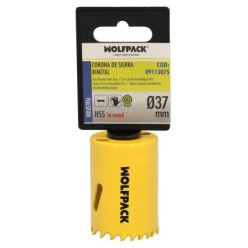 Corona Sierra Bimetal Ø 37 mm, Templado Termico, Base Reforzada, Corona Madera, Broca Agujeros Madera, Acero, Hierro, Plasticos