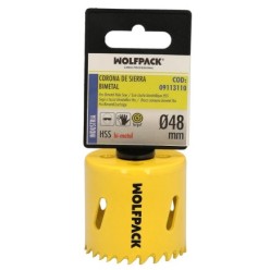 Corona Sierra Bimetal Ø 48 mm, Templado Termico, Base Reforzada, Corona Madera, Broca Agujeros Madera, Acero, Hierro, Plasticos