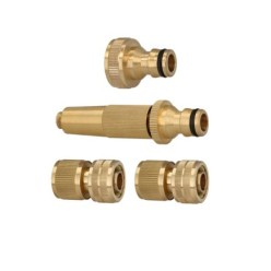 Set Riego 4 piezas Para Mangueras 1/2" Fabricado en laton,