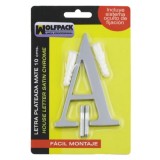 Letra Metal "A" Plateada Mate 10 cm, con Tornilleria Oculta (Blister 1 Pieza) al por Mayor | Almacén de Ferretería