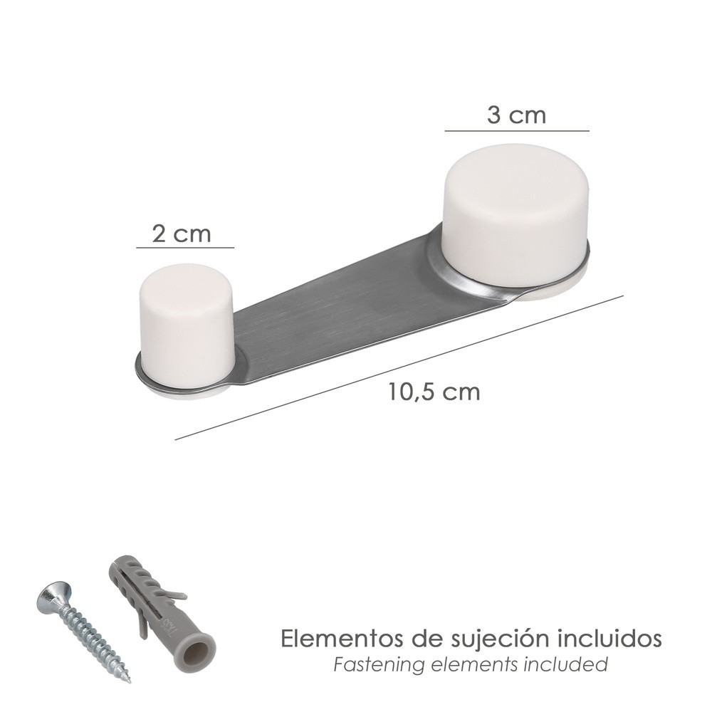 Tope Puerta Adhesivo con Retenedor Blanco al por Mayor | Almacén de Ferretería