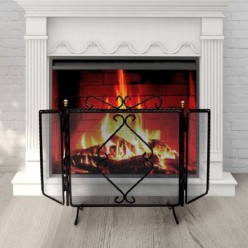 Pantalla Chimenea 94,5 x 49,5 (Alt) cm, Salvachispas, Protector Chimenea, Protector Rejilla Chimenea,