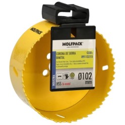 Corona Sierra Bimetal Ø 102 mm, Templado Termico, Base Reforzada, Corona Madera, Broca Agujeros Madera, Acero, Hierro, Plasticos