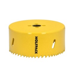 Corona Sierra Bimetal Ø 105 mm, Templado Termico, Base Reforzada, Corona Madera, Broca Agujeros Madera, Acero, Hierro, Plasticos