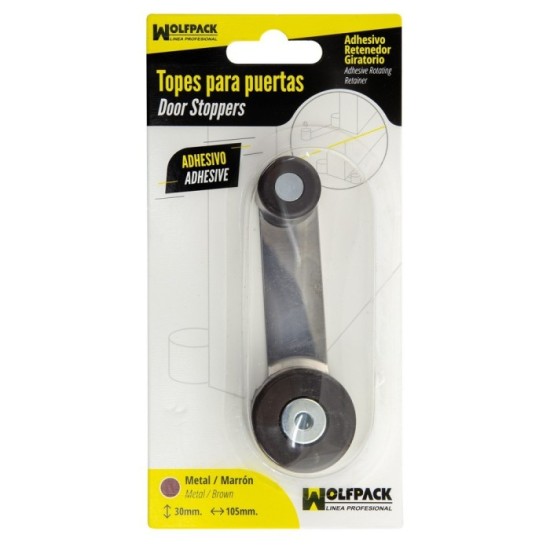 Tope Puerta Con Retenedor Metalico / Goma Marron al por Mayor | Almacén de Ferretería